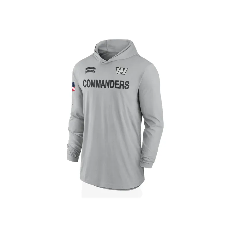 Nike Washington Commanders Salute To Service Edge Mascot Lockup Men's Nike Dri-FIT Nfl Long-Sleeve Hooded Top-0
