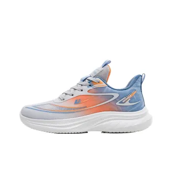 Warrior Abrasion Resistant Slip Resistant Low Top Casual Training City Commute Running Shoes Men's Gray Moon Orange