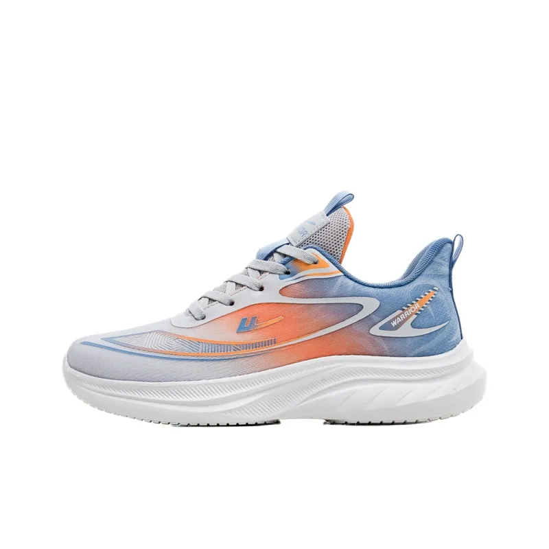 Warrior Abrasion Resistant Slip Resistant Low Top Casual Training City Commute Running Shoes Men's Gray Moon Orange-0