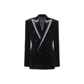 BALMAIN Embroidered Velvet Jacket