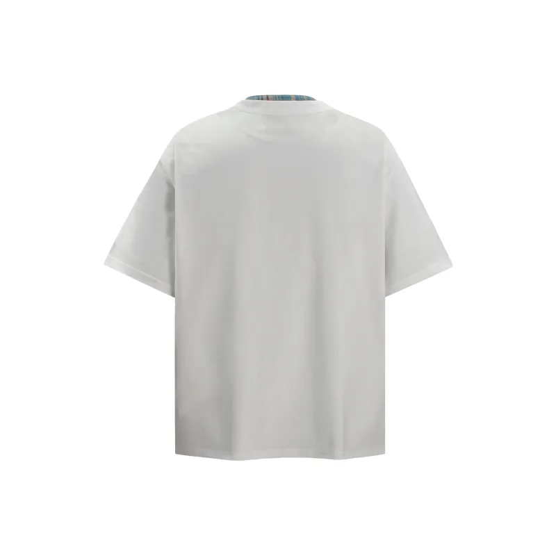 BEAR UNION Drop Shoulder Sleeve T Shirt Unisex White-1