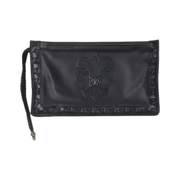 Chrome Hearts Leather Clutches Wallets Women's Black