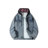 Blue Denim (Black Plaid Hooded-K709)