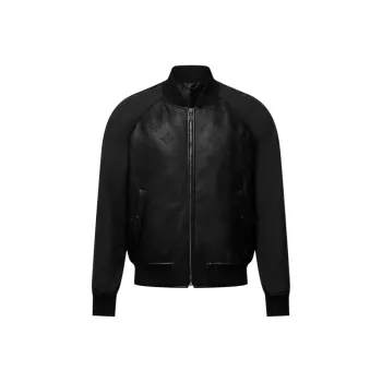 LOUIS VUITTON Monogram Leather Mix Tracksuit Blouson