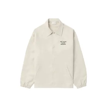 DROLE DE MONSIEUR La Vest Slogan Lightweight Button Up Jacket