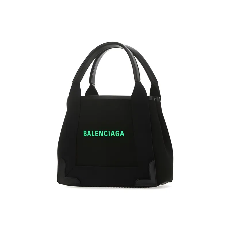Balenciaga Cow Leather Canvas Canvas Bag Extra Small Unisex Black-1