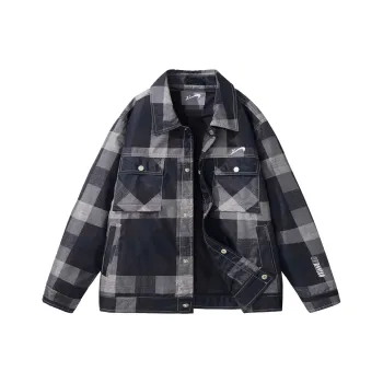 K bird Jackets Unisex Black Plaid