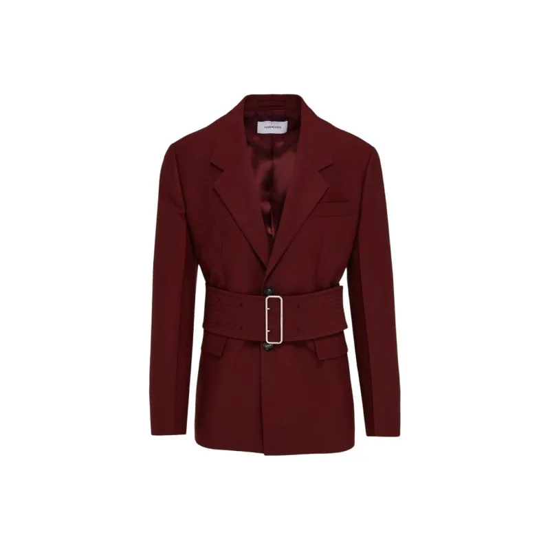 Ferragamo Belted Single Breasted Jacket-0