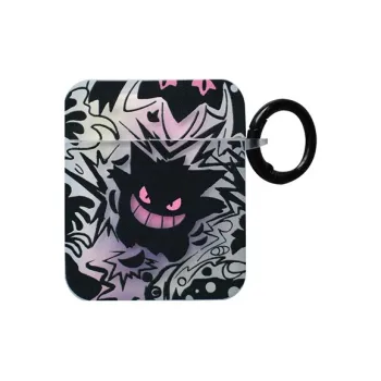 CHRROTA Compatibility With Apple AirPods Pro 2 Silicone Cartoon Black Purple Gengar Headphone Cases