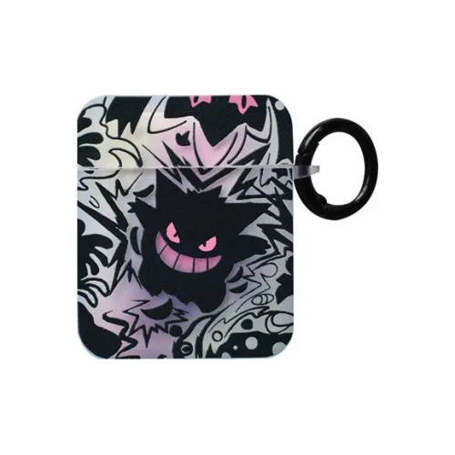CHRROTA Compatibility With Apple AirPods Pro 2 Silicone Cartoon Black Purple Gengar Headphone Cases