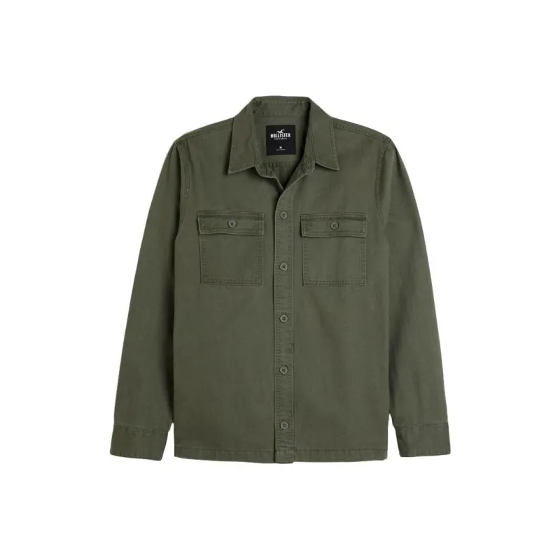 Hollister Denim Jacket Men's Olive Green-0
