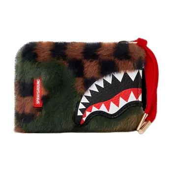 SPRAYGROUND Polyester With Faux Fur Wallet Large Size Unisex Camouflage