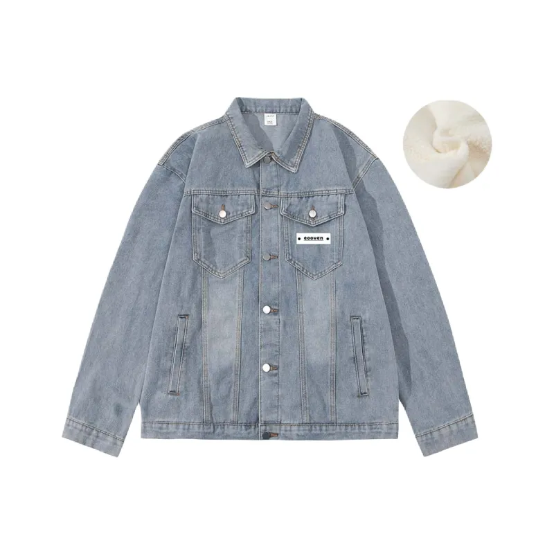 EOOVEN Denim Jackets Unisex-8