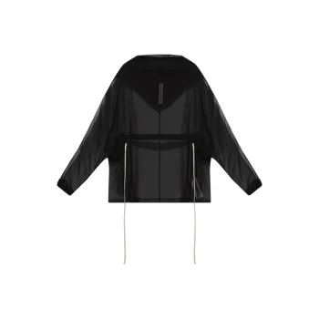 RICK OWENS Semi sheer Silk Hoodie