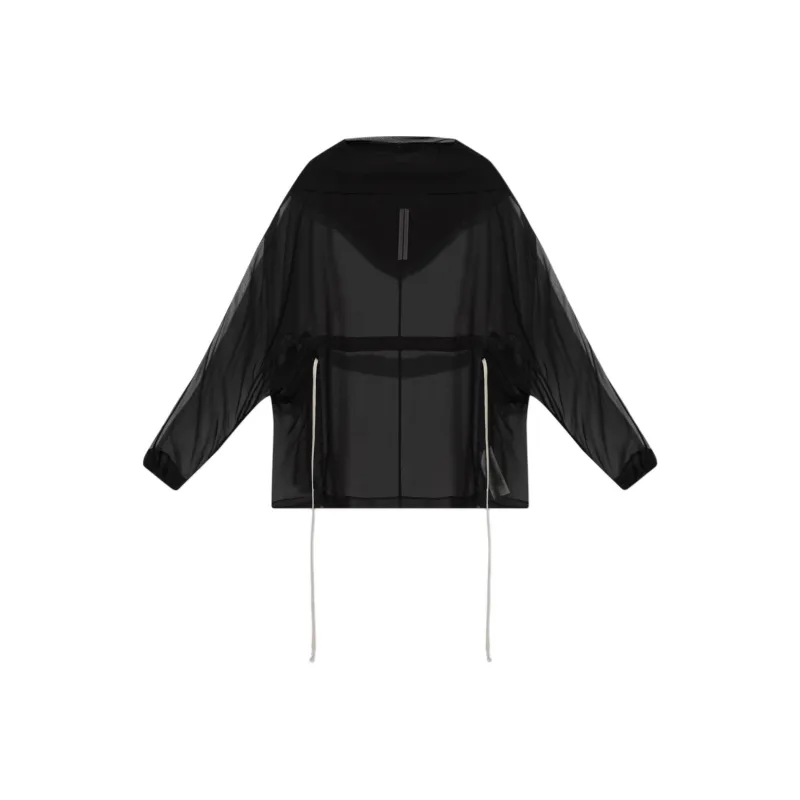 RICK OWENS Semi sheer Silk Hoodie-0
