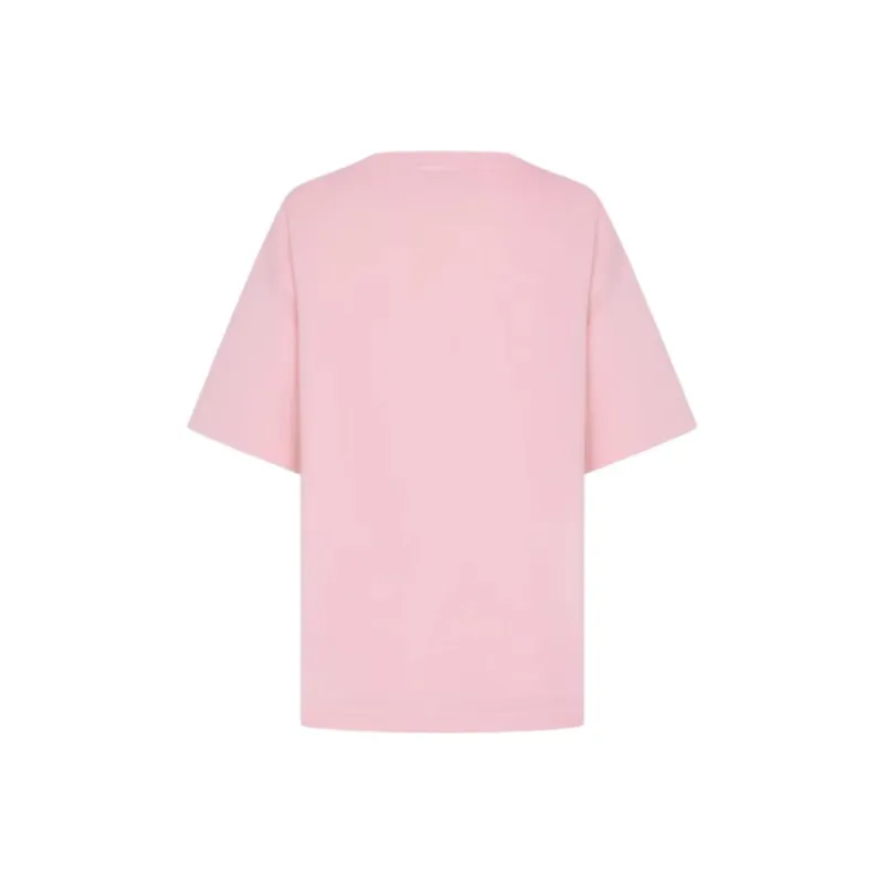 URBAN REVIVO Drop Shoulder Sleeve T Shirt Women's Fuchsia-1