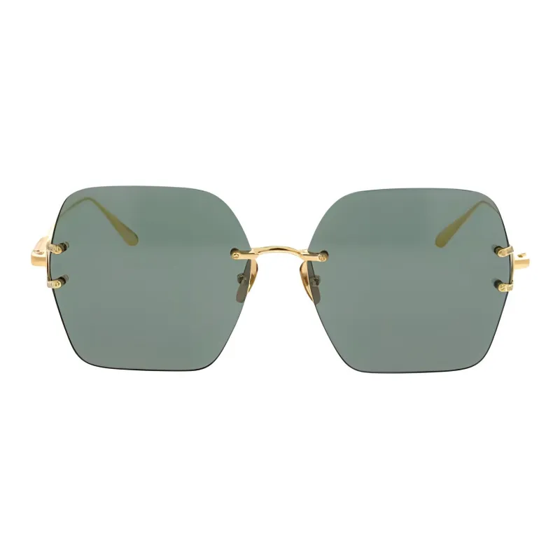 Linda Farrow Hexagonal Frame Sunglasses-1