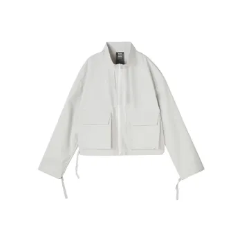 NORVINCY British Windproof Double-Zip Closure Cropped Jacket Men's