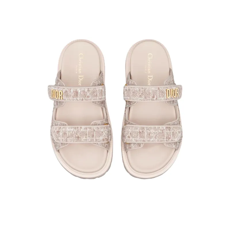 DIOR DiorAct Slide Slippers Women's Beige-3