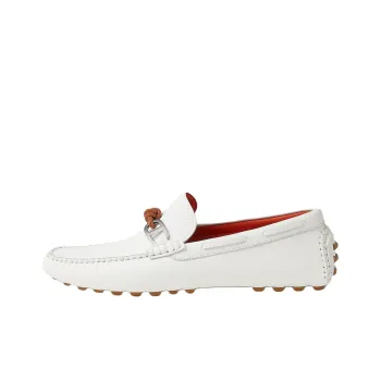 HERMES Alessandro Gommino Loafers Men's White