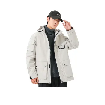 33TH Jackets Coats Unisex White Thickened