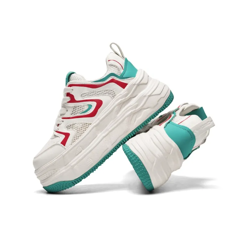 CHERYKALLY Quantum Leap Collection Abrasion Resistant Height Increasing Low Top Skateboard Shoes Women's Spruce Green-3