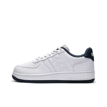 Kappa Anti Slip Wear Resistant Low Top Skateboard Shoes Unisex White Blue