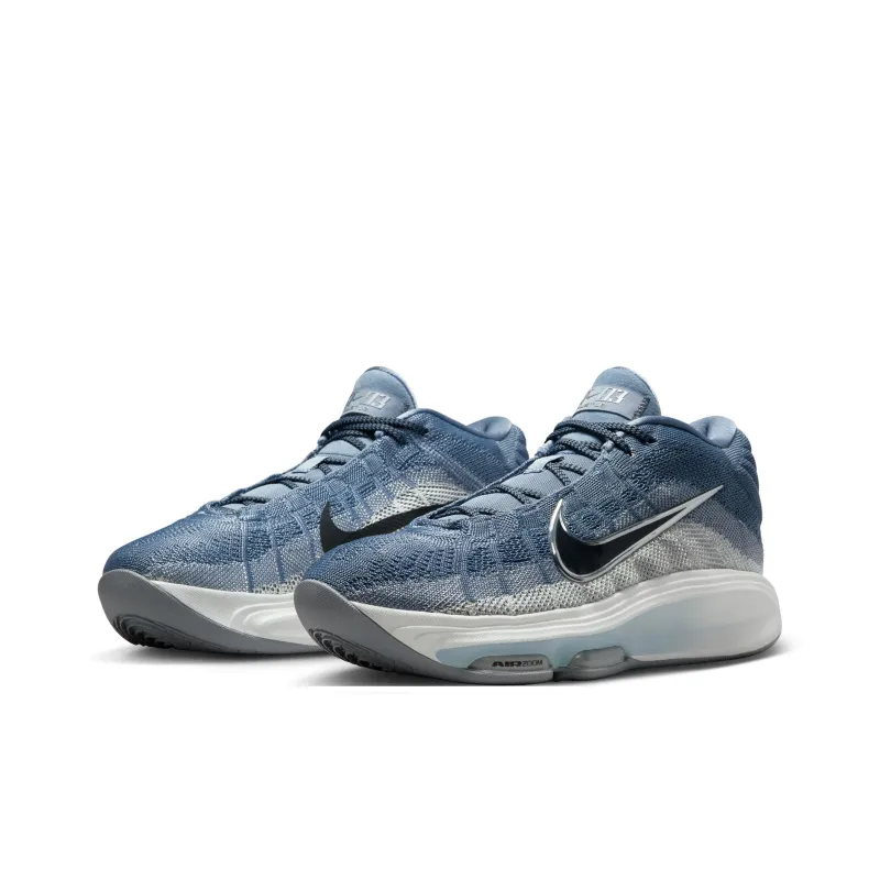 Nike G.T. Hustle 3 Cushioning Slip Resistant Mid Top Basketball Shoes Men's Gray Blue-2