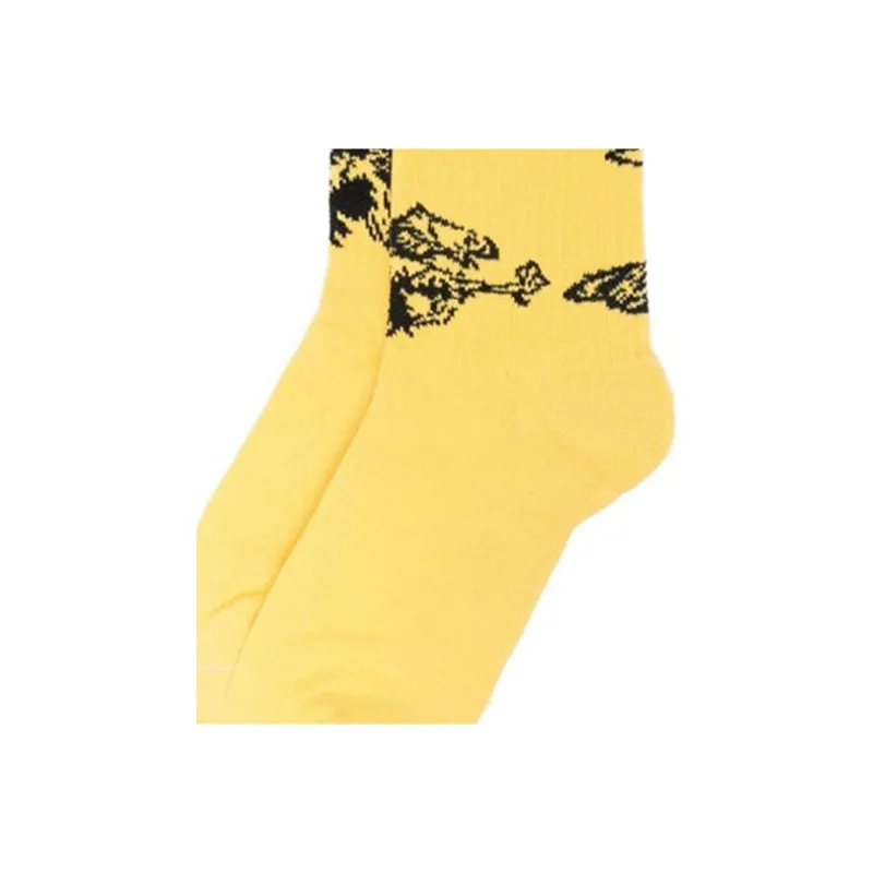 Lanvin Mid-Calf Socks Men's 1 Pack Yellow-2