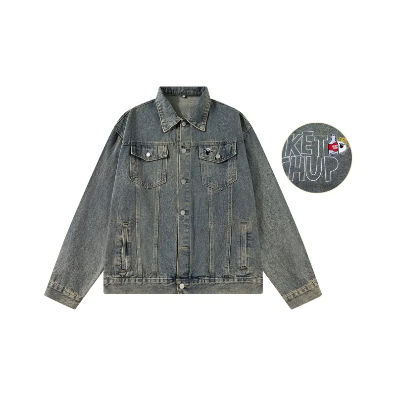 SHAUN THE SHEEP Denim Jacket Unisex Vintage Blue-0