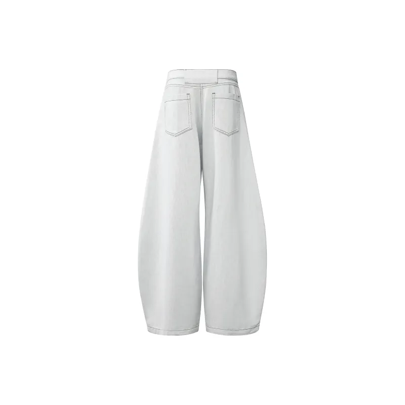 Wen Shan Jeans Women's White Pants-1