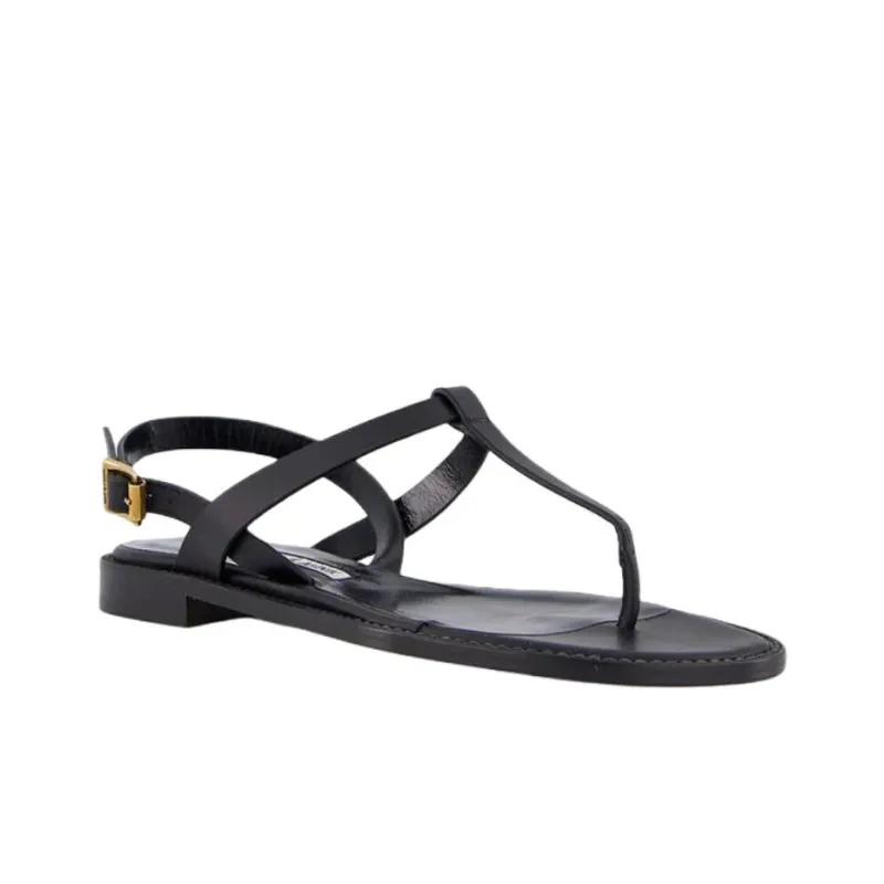 MANOLO BLAHNIK One Strap Sandals Women's Black-2