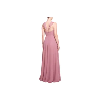Marchesa Notte Frilled Halter neck Gown