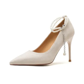 MADALLO High Heels Women's Ecru/Burgundy/Black