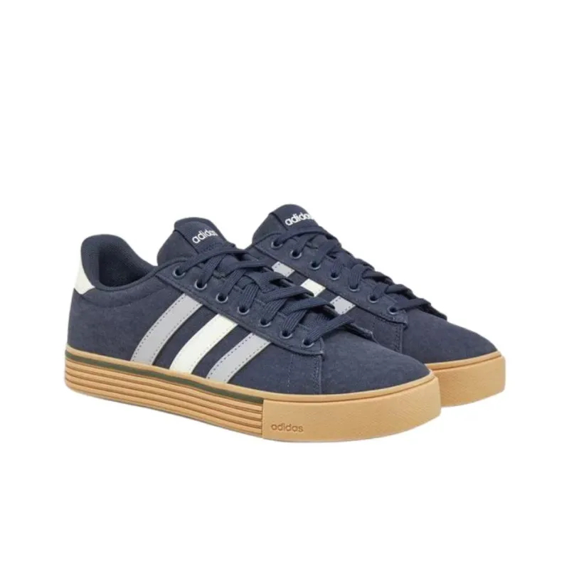 Adidas Daily 4.0 Anti Slip Wear Resistant Low Top Skateboard Shoes Unisex Blue White-1