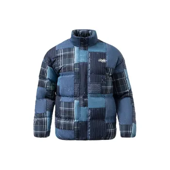 LiNing Skateboard Down Jacket Men's Indigo Denim Combination Color Print