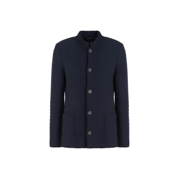 GIORGIO ARMANI Single breasted Knit Virgin wool Jacket