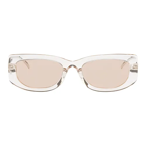 PRADA Acetate Metal Square Sunglasses Women's Transparent