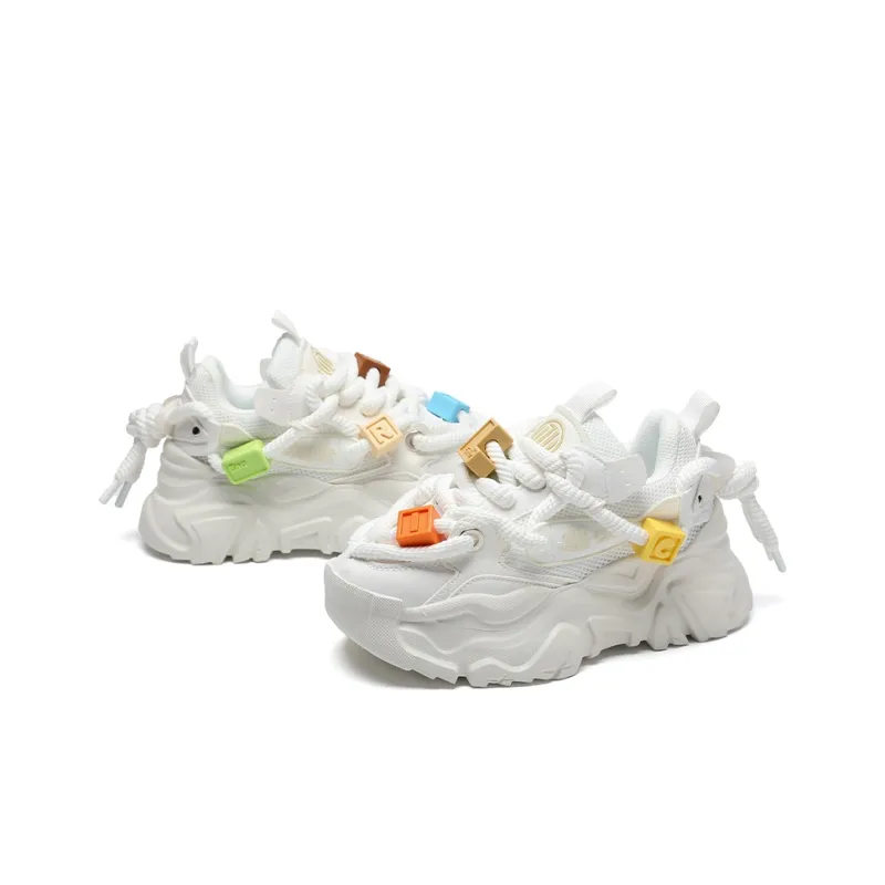 ZHR Starry Sky Flying Fish Breathable Lightweight Height Increasing Low Top Chunky Sneakers Unisex-2