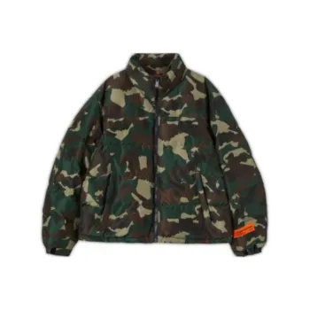 HERON PRESTON Camouflage Printed High Neck Padded Jacket