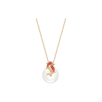 TAOHUAZHAOZHAO Chalcedony Jade Necklaces Women's