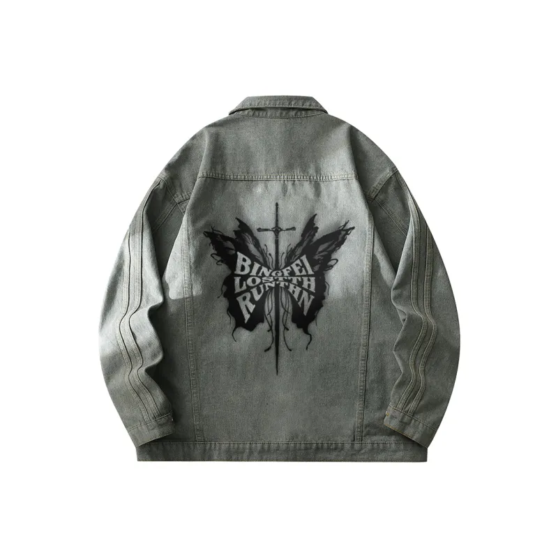 Ice Flying Denim Jackets Unisex-5