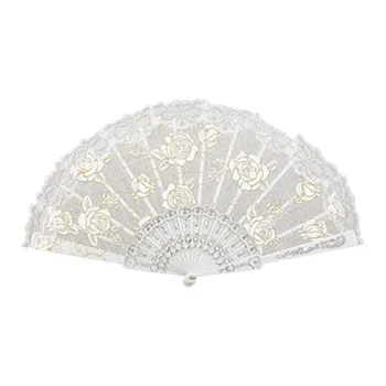 Pleasant Language Lace Folding Fan