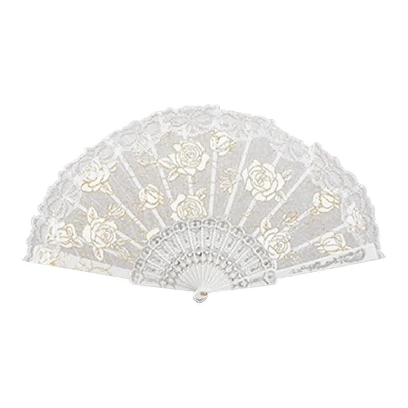 Pleasant Language Lace Folding Fan-0