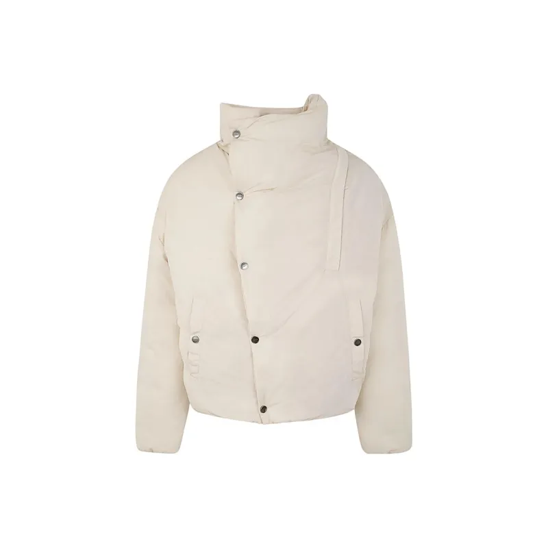 Jacquemus Asymmetric Buttoned Highneck Puffer Jacket-0
