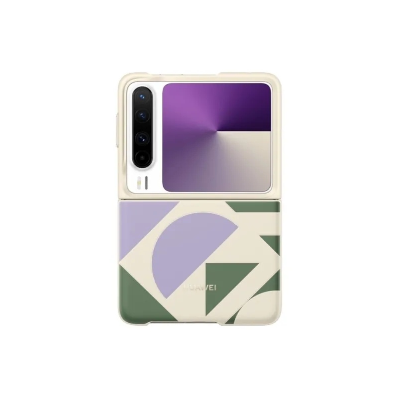 HUAWEI Vegan Leather Material Geometric Phone Cases Compatibility With Huawei Pura Minimalist-0