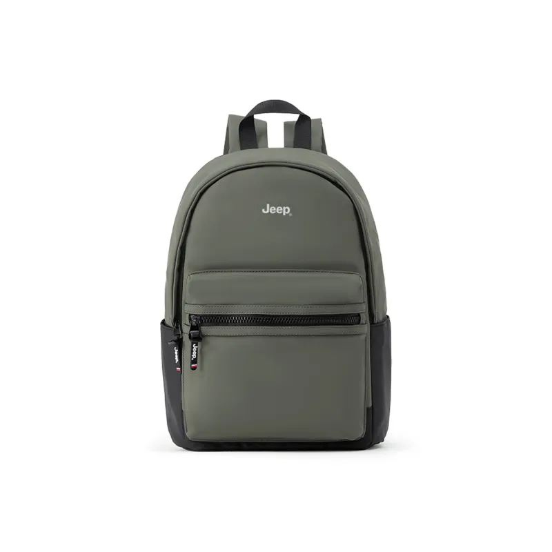 Jeep Oxford Patchwork PU Lightweight High School And University Student Backpack With Laptop Compartment Unisex Jasper-0