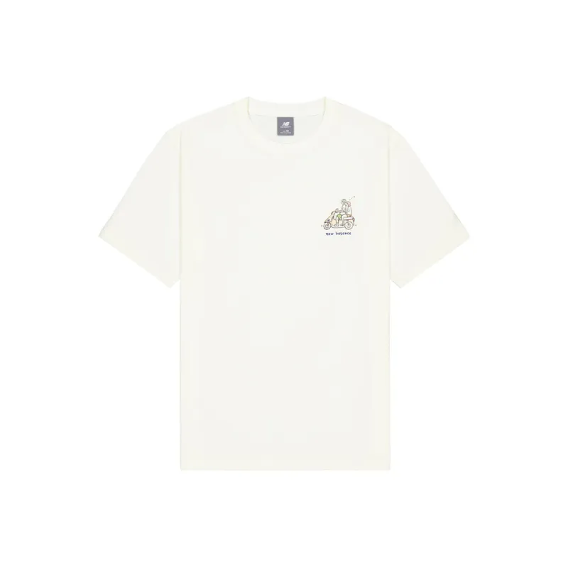 New Balance T Shirt Unisex Ivory White-0