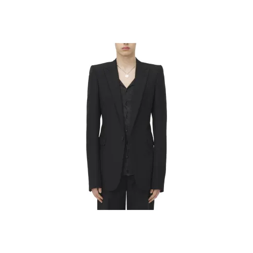 Alexander McQueen Stacked Shoulder Single Breasted Jacket