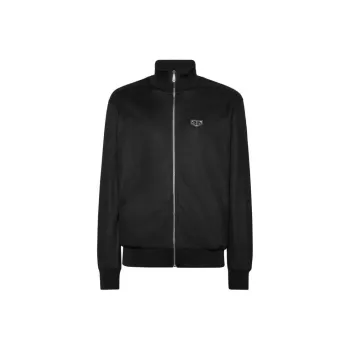 PHILIPP PLEIN Logo Patch Zipped Jacket